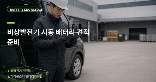 비상발전기 시동 배터리 견적 준비: 상담 전에 준비할 정보 대표 썸네일