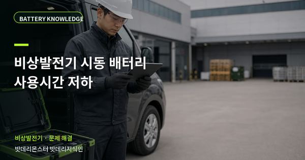 비상발전기 시동 배터리 사용시간 저하: 증상과 원인을 나누는 점검법 대표 썸네일