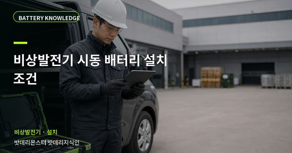 비상발전기 시동 배터리 설치 조건: 작업 전 준비와 현장 조건 대표 썸네일