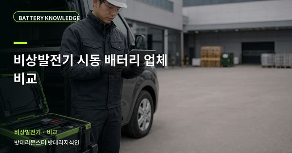 비상발전기 시동 배터리 업체 비교: 선택 전에 확인할 비교 기준 대표 썸네일