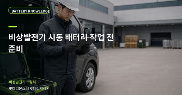 비상발전기 시동 배터리 작업 전 준비: 작업 전 준비와 현장 조건 대표 썸네일
