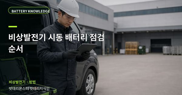 비상발전기 시동 배터리 점검 순서: 담당자가 따라 할 확인 순서 대표 썸네일