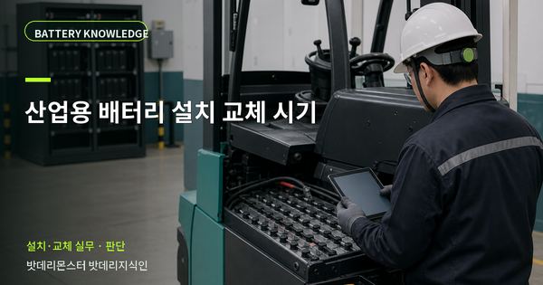 산업용 배터리 설치 교체 시기: 정상·점검·교체를 나누는 기준 대표 썸네일