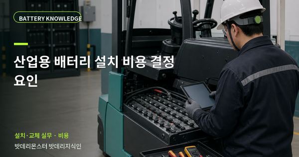 산업용 배터리 설치 비용 결정 요인: 견적 금액을 바꾸는 조건 대표 썸네일