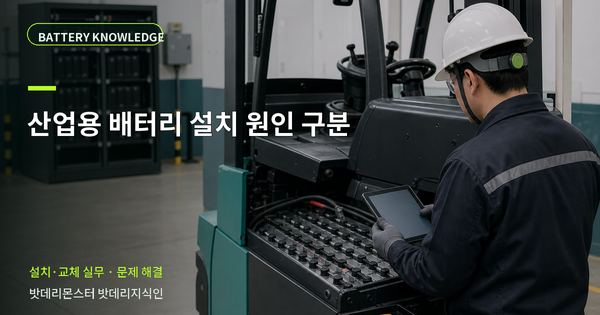 산업용 배터리 설치 원인 구분: 증상과 원인을 나누는 점검법 대표 썸네일