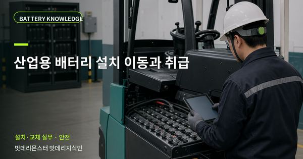 산업용 배터리 설치 이동과 취급: 위험을 줄이는 확인 순서 대표 썸네일