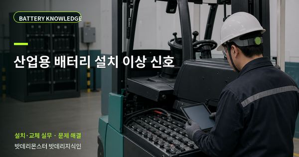 산업용 배터리 설치 이상 신호: 증상과 원인을 나누는 점검법 대표 썸네일