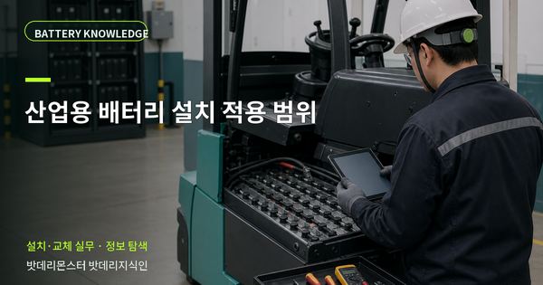 산업용 배터리 설치 적용 범위: 현장 적용 대상을 구분하는 기준 대표 썸네일