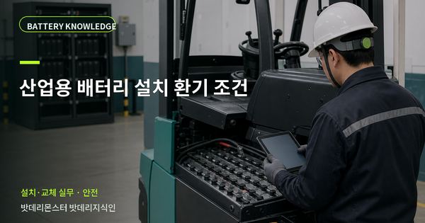 산업용 배터리 설치 환기 조건: 위험을 줄이는 확인 순서 대표 썸네일