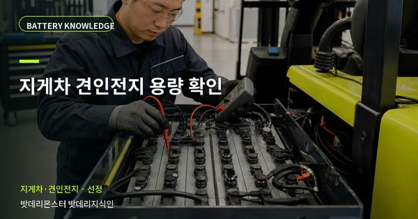 지게차 견인전지 용량 확인: 규격과 운용 조건을 맞추는 방법 대표 썸네일