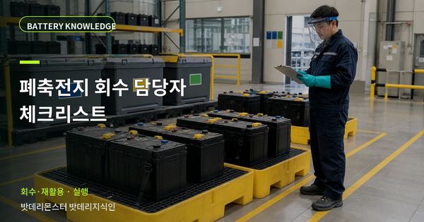 폐축전지 회수 담당자 체크리스트: 현장 인수 전 확인 항목 대표 썸네일