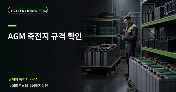 AGM 축전지 규격 확인: 규격과 운용 조건을 맞추는 방법 대표 썸네일