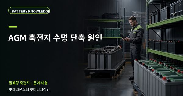 AGM 축전지 수명 단축 원인: 증상과 원인을 나누는 점검법 대표 썸네일