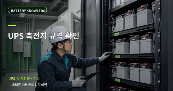 UPS 축전지 규격 확인: 규격과 운용 조건을 맞추는 방법 대표 썸네일