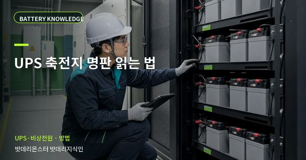 UPS 축전지 명판 읽는 법: 담당자가 따라 할 확인 순서 대표 썸네일
