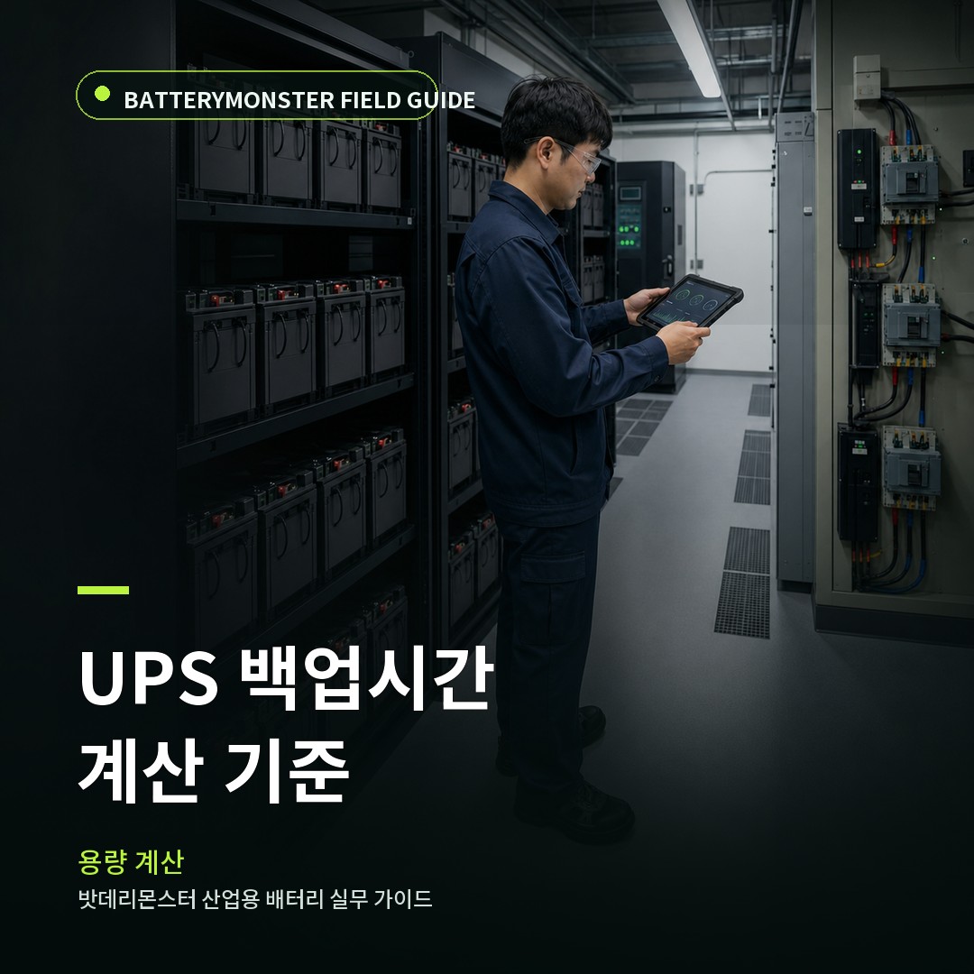 정전 대비 UPS 백업시간 계산 방법: Ah·W·효율 대표 썸네일